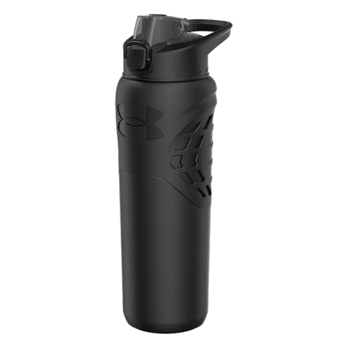 Under Armour 24Oz Stainless Steel Water Bottle, Insulated, Carabiner Easy Carry Hook, Leak Proof, Kids & Adults, All Sports, Gym