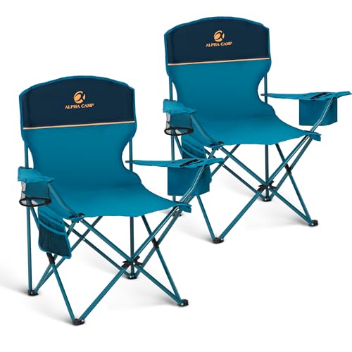 LET'S CAMP Camping Chair 2 Pack (Blue)