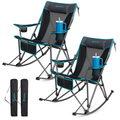 FUNDANGO Rocking Camping Chair (Black/Blue)