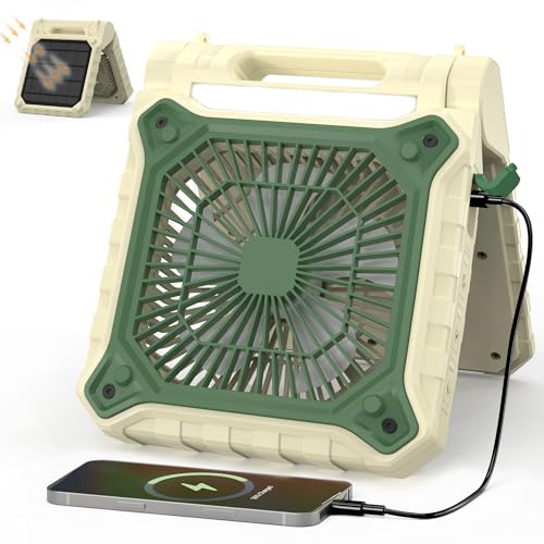 KITWLEMEN Solar Camping Fan