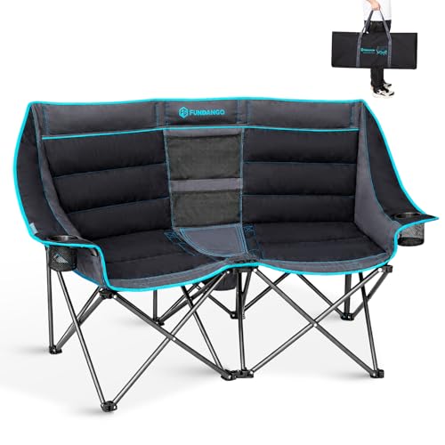 FUNDANGO Double Camping Chair with Cooler