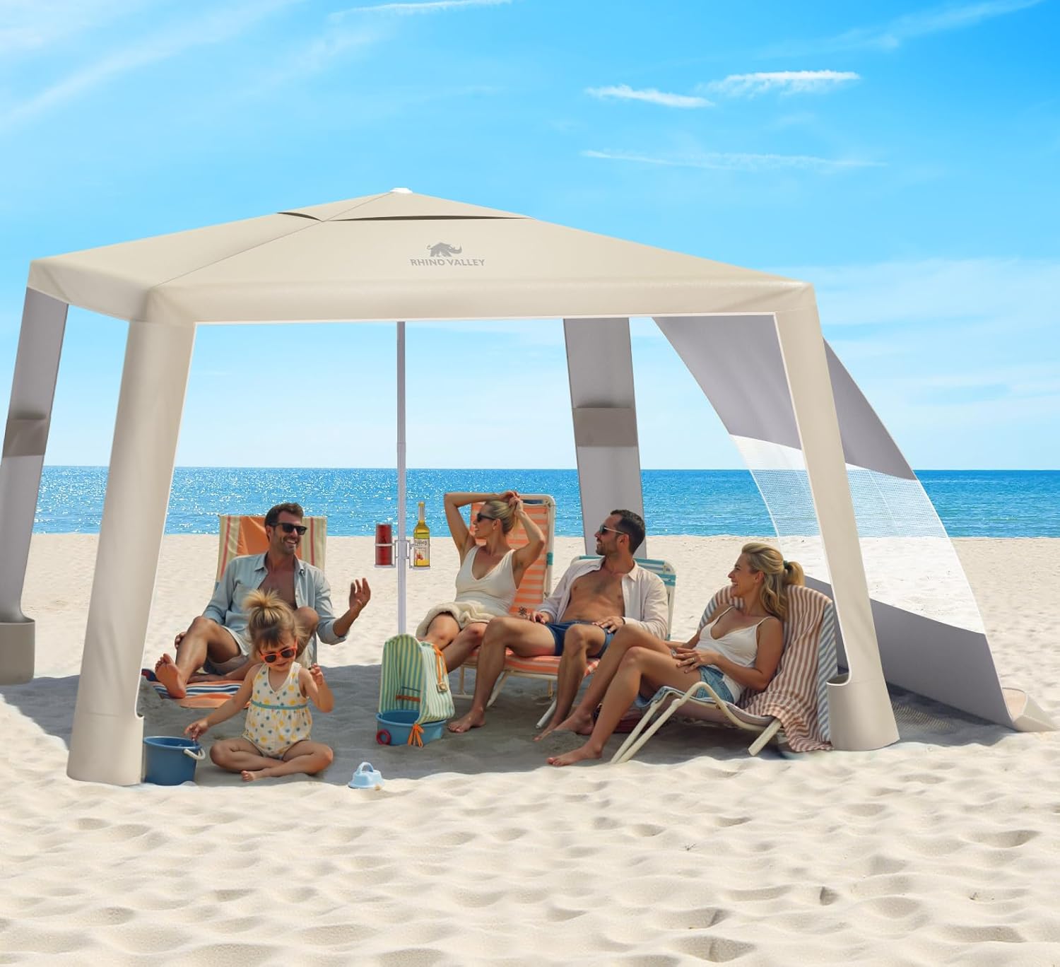 Rhino Valley Beach Cabana (Khaki)