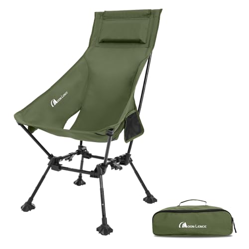MOON LENCE High Back Folding Camping Chair (Green)