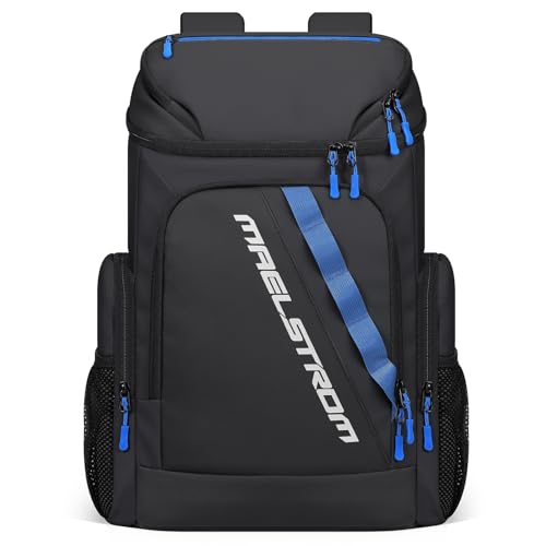 Maelstrom Backpack Cooler,36 Can Cooler Backpack,Soft Cooler Bag Insulated Leakproof,Lightweight Ice Chest Backpack,Travel Cooler Lunch Backpack for Camping,Hiking,Beach,Black