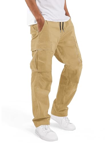 Tallemon Men's Casual Cargo Pants (Tall)