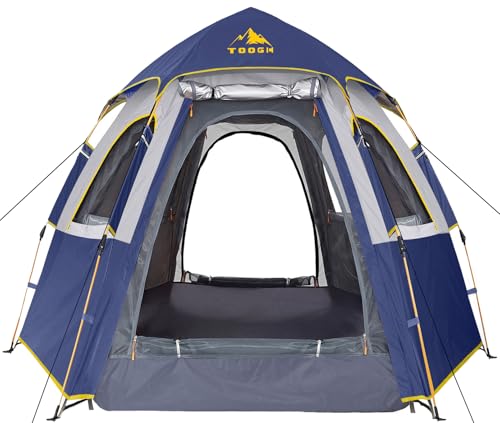 Camping Tent with Instant Setup, 2/3 Person Weatherproof Tent Easy Quick Set Up in 60 Seconds with Rainfly Backpack Tent for Family Camping & Hiking, Upgraded Ventilation,Center Height 66-inch