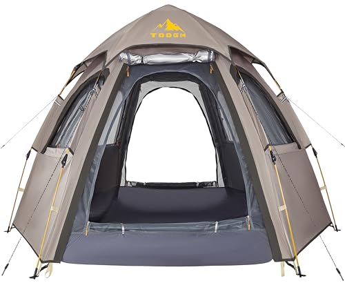 Camping Tent with Instant Setup, 2/3 Person Weatherproof Tent Easy Quick Set Up in 60 Seconds with Rainfly Backpack Tent for Family Camping & Hiking, Upgraded Ventilation,Center Height 66-inch