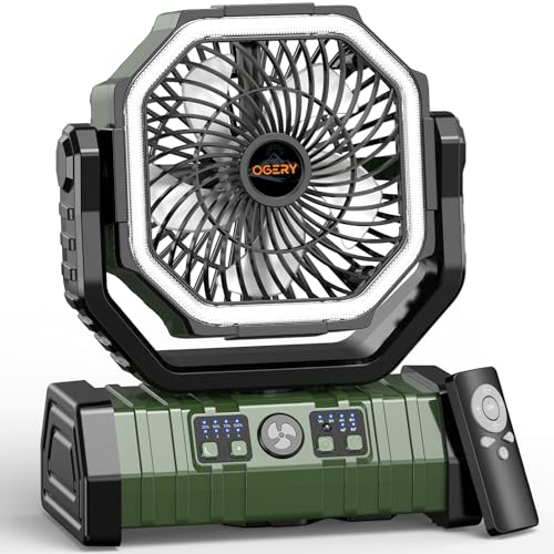 OGERY 20000mAh Rechargeable Camping Fan