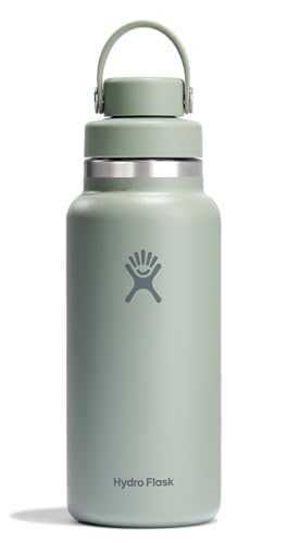 Hydro Flask Water Bottle - Insulated Stainless Steel - Wide Mouth Chug Lid, Non Spill, Leakproof in 32 Oz Agave Green