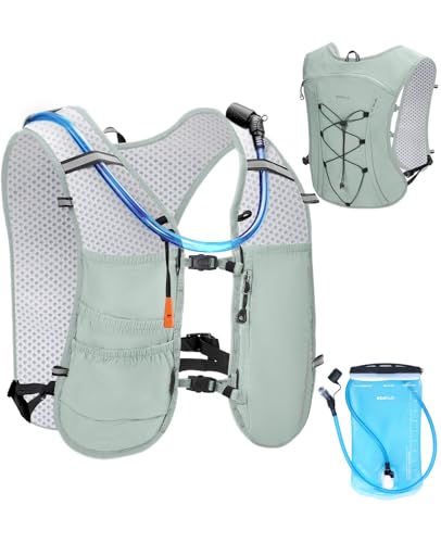 ECOHUB Running Hydration Vest Backpack,Lightweight Breathable Pack with 2L Water Bladder Bag Daypack for Hiking Trail Running Cycling Race Marathon for Women Men