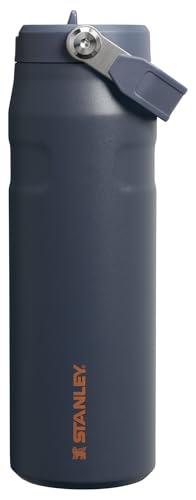 Stanley IceFlow Flip Straw 2.0 Water Bottle 24 oz | Built-In Straw with Larger Opening | Lightweight and Leak Resistant | Insulated Stainless Steel | BPA-Free | Twilight