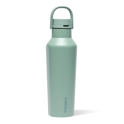 Corkcicle Classic Sport Canteen Insulated Water Bottle - Keeps Beverages Cold 25 Hours - Triple Insulated - 20 oz - Thyme