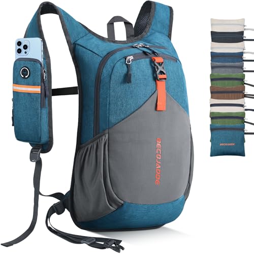 20L Small Hiking Backpack for Men Women Foldable Packable Back Pack Ultralight Hiking Daypack for Travel Camping Outdoor, Turquoise