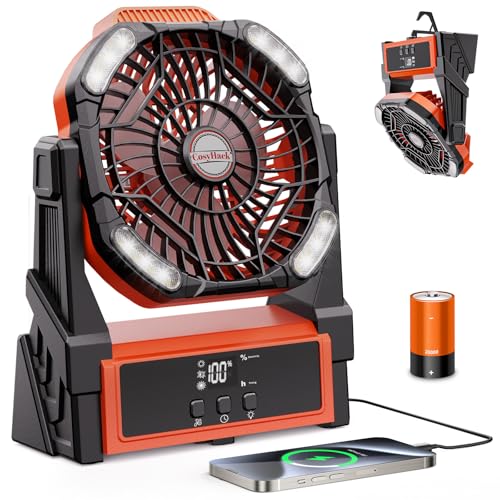 CosyHack Camping Fan Rechargeable
