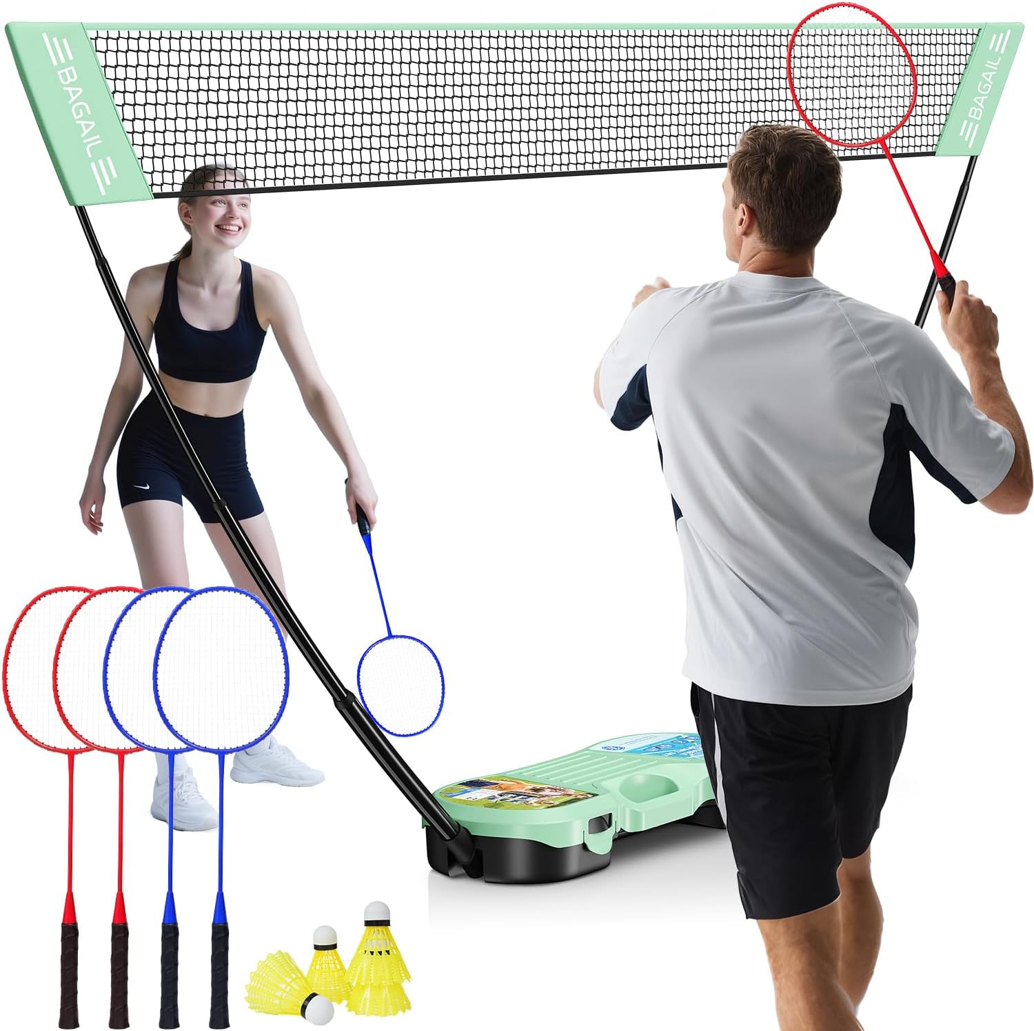 BAGAIL Portable Badminton Net Set