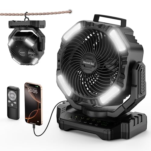 Socool 40000mAh Camping Fan