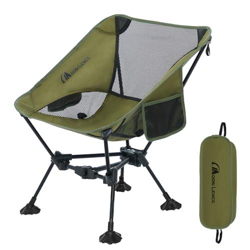 MOON LENCE Portable Camping Chair Backpacking Chair - The 4th Generation Ultralight Folding Chair - Compact, Lightweight Foldable Chairs for Hiking Mountaineering, Beach