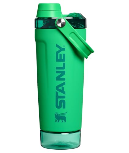 Stanley Activate Shaker Bottle 20 oz | Leakproof Insulated Stainless Steel Shaker Cup | Base Storage and Twist On Fast Flow Lid | Protein Shakes and Pre Workout Powder | BPA-Free | Meadow
