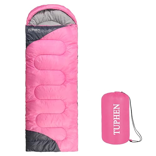 tuphen- Sleeping Bags for Adults Kids Boys Girls Backpacking Hiking Camping Microfiber Liner, Cold Warm Weather 4 Seasons Indoor Outdoor Use, Lightweight & Waterproof