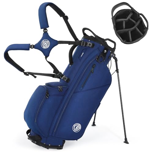 Golf Stand Bag, Lightweight Golf Bags with 7 Way Full-Length Dividers, 900D Weather-Resistant Farbic, Cooler Pockets, Ergonomic Adjustable Strap for Men Women
