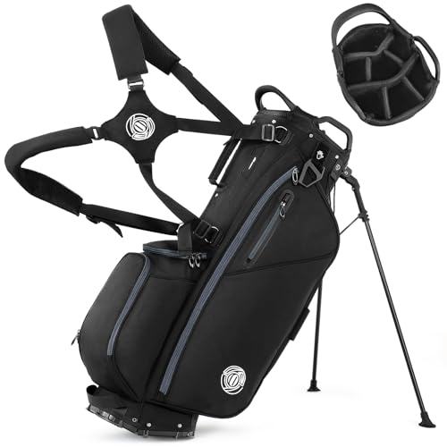 Golf Stand Bag, Lightweight Golf Bags with 7 Way Full-Length Dividers, 900D Weather-Resistant Farbic, Cooler Pockets, Ergonomic Adjustable Strap for Men Women