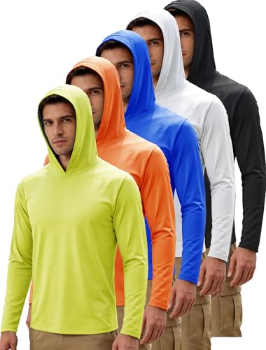 Sun Hoodie Mens Long Sleeve UV Protection SPF Lightweight Quick Dry Athletic Fishing Outdoor Hiking Swimming Rash Guard