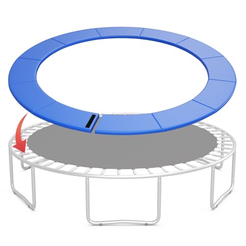 Giantex Trampoline Pad, 8ft 10ft 12ft 14ft 15ft 16ft Trampoline Replacement Safety Pad, No Holes for Pole, Waterproof Trampoline Accessories Spring Cover