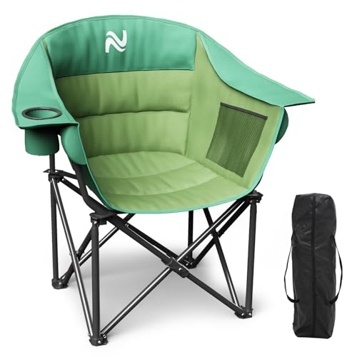 Slsy Heated Camping Chair Oversized, Outdoor Portable Heated Folding Chairs, Heated Foldable Chair Seat Supports 500 lbs, Heating Chair for Outdoor Sports, Camping, Patio, and Picnics