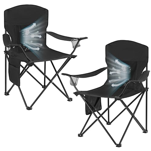 WEIDIORME 2 Pack Camping Chairs with Fan