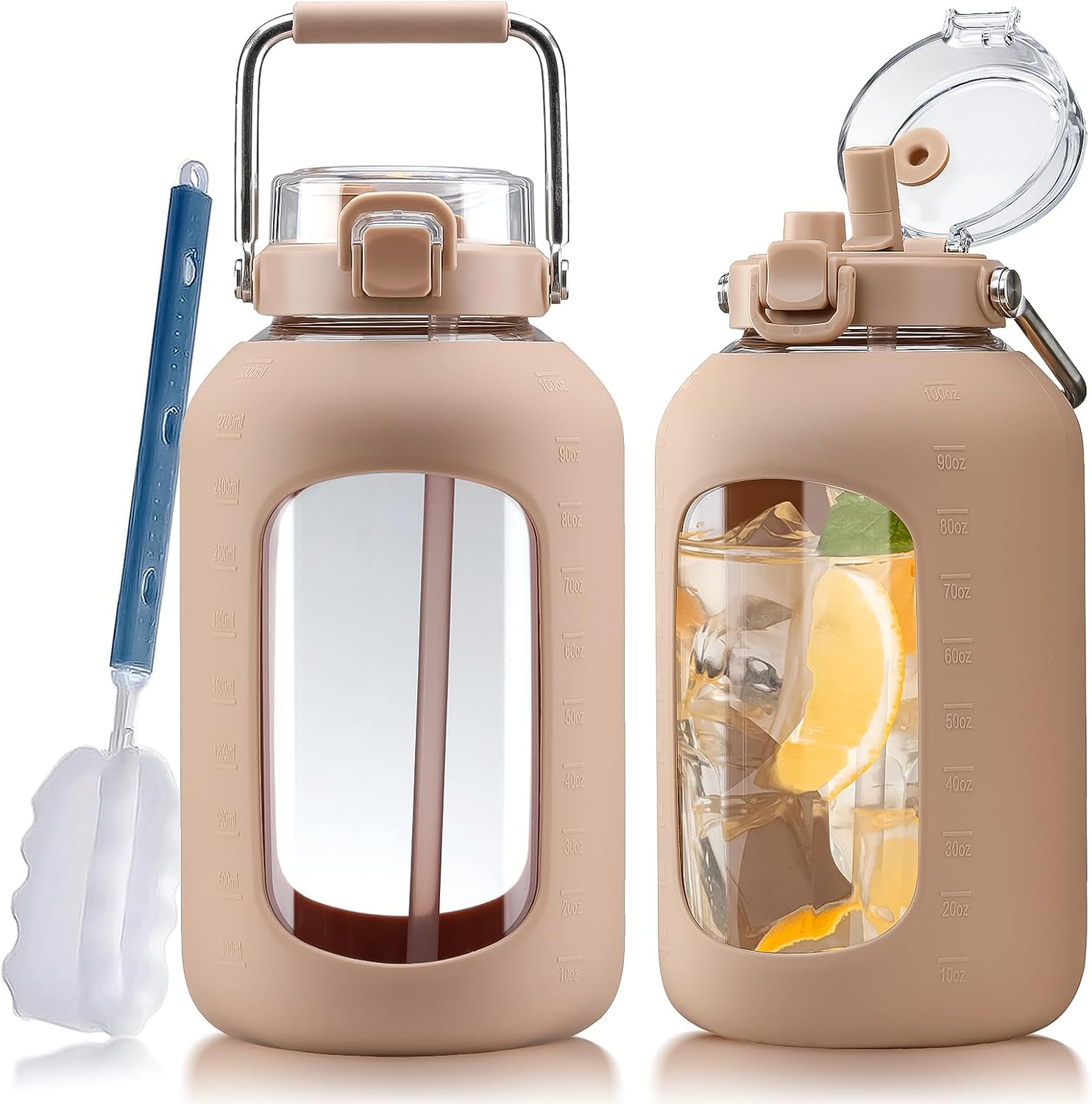 WINSA Large Glass Water Bottle (Amber)