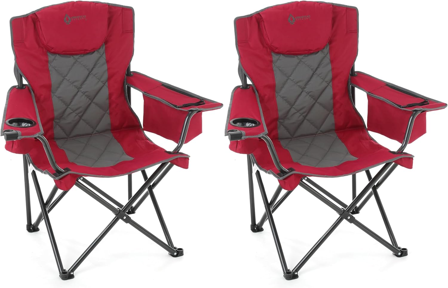 ARROWHEAD OUTDOOR Portable Deluxe Folding Camp Quad Chair