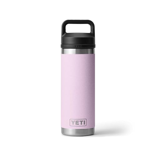 YETI Rambler 18 oz Bottle, Vacuum Insulated, Leakproof, Stainless Steel with Chug Cap, Cherry Blossom