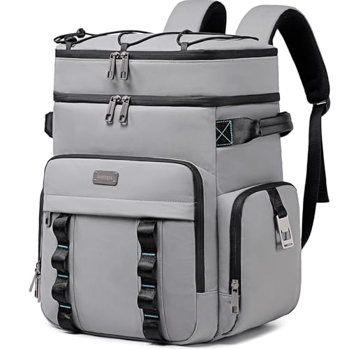 Weitars Insulated Cooler Backpack, Double Deck Waterproof Soft Cooler Bag, Leak Proof Lunch Backpack (31L/52 Can)