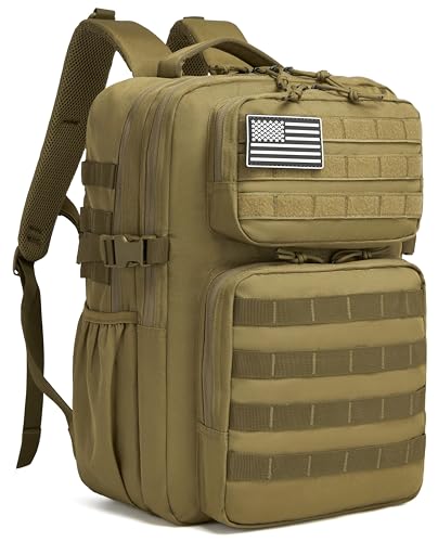 Military Tactical Backpack for Men Waterproof Daypack 3 Day Assault Pack Molle Bag with Water Bottle Holder