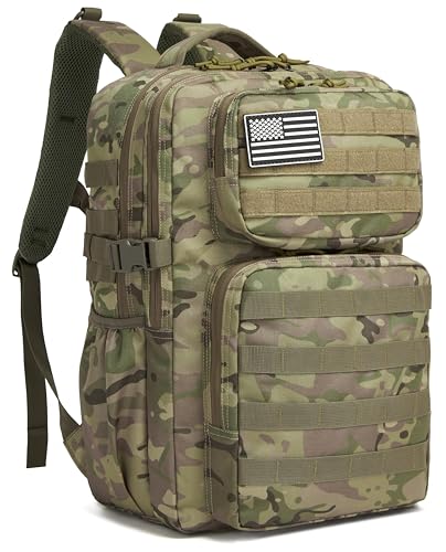 Military Tactical Backpack for Men Waterproof Daypack 3 Day Assault Pack Molle Bag with Water Bottle Holder