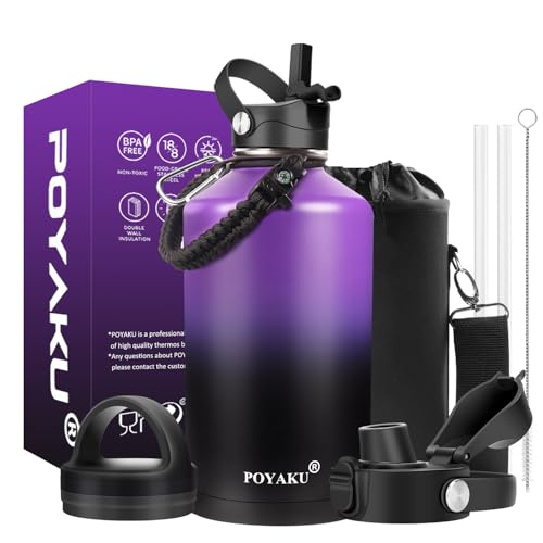 POYAKU Insulated Bottle (3 Lids)