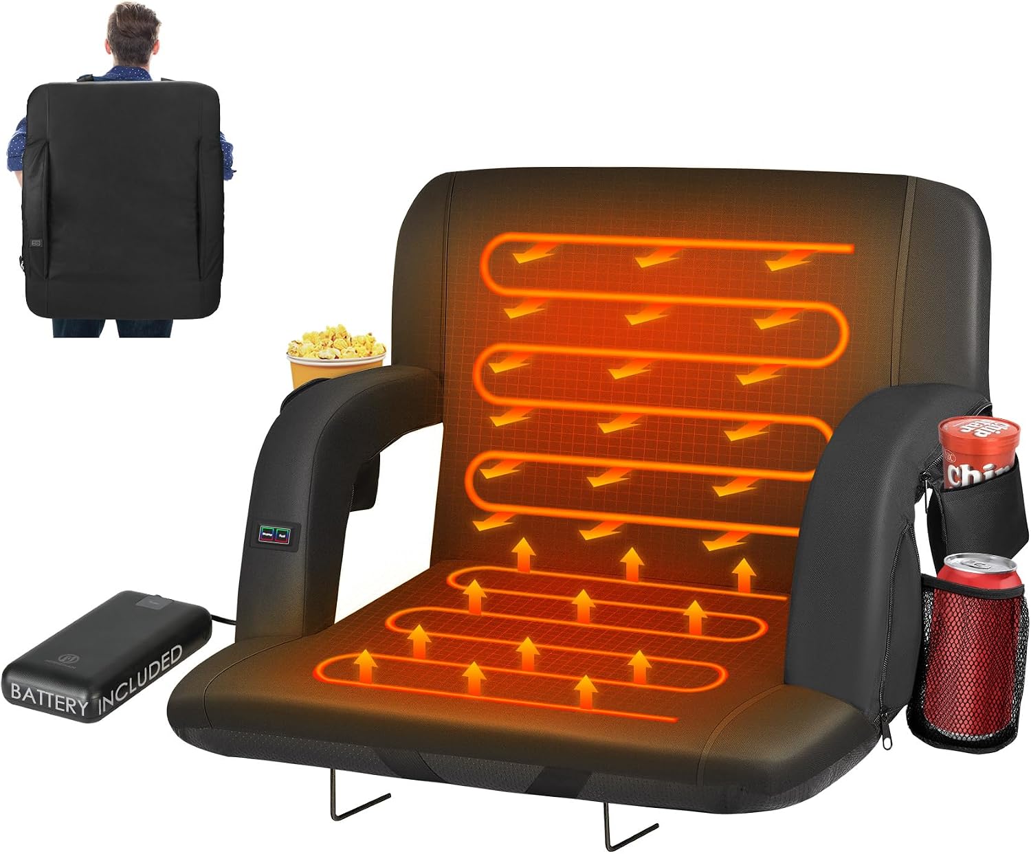 HOPERAN Dual-Sided Heated Stadium Seat