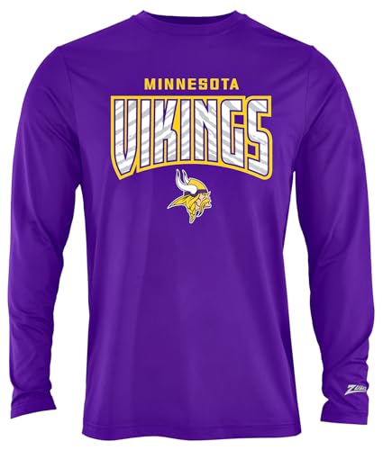 Zubaz NFL Men's Long Sleeve Team Graphic T-Shirt, Official Fan Apparel (Small - 5XL)