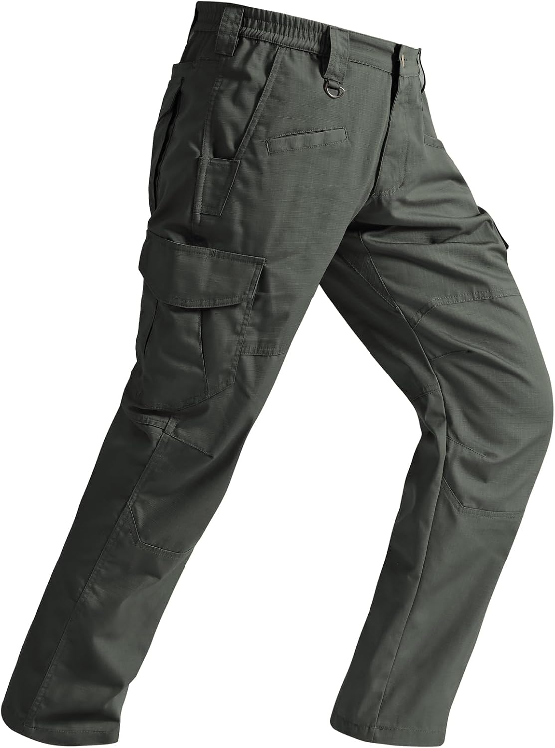SPOSULEI Mens Tactical Pants Ripstop Cargo Work Pants with 9 Pockets Water Resistant Breathable Hiking Construction Pants