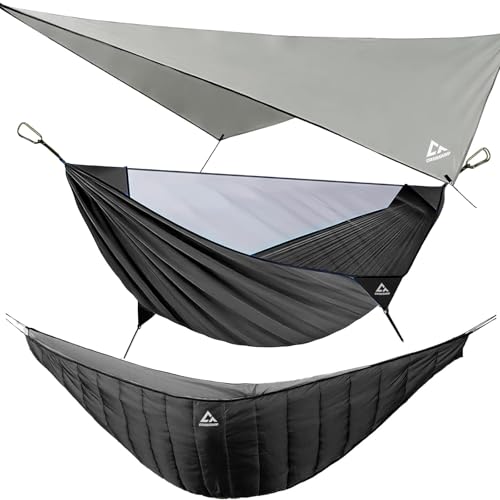CROSSHIP Camping Hammock w/ Mosquito Net