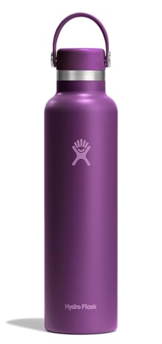 Hydro Flask Water Bottle - Insulated Stainless Steel - Non Spill, Leakproof in 24 Oz Beachplum Purple