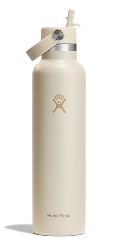 Hydro Flask Water Bottle - Insulated Stainless Steel - Straw Lid, Non Spill, Leakproof in 24 Oz Coconut Cream