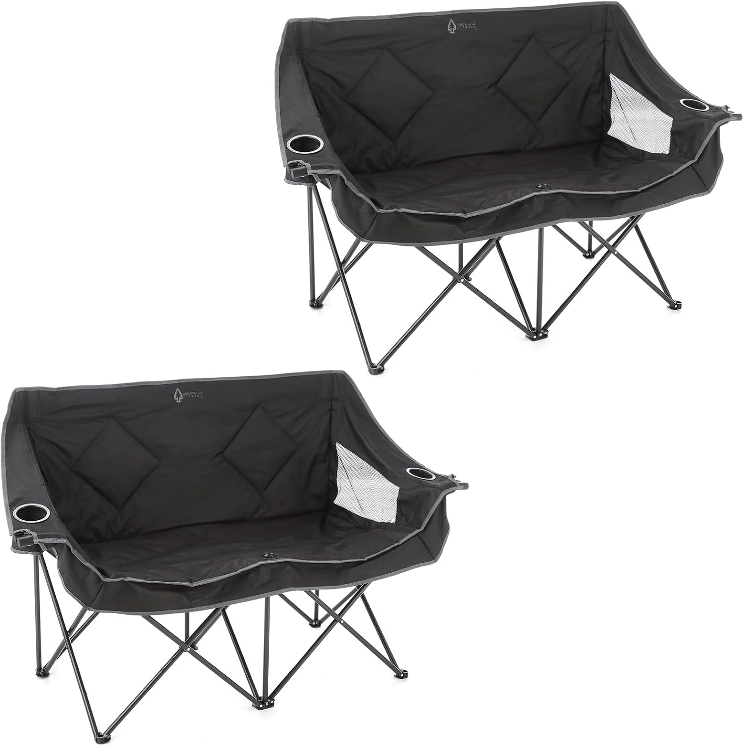 ARROWHEAD OUTDOOR Portable Folding Double Duo Camping Chair Loveseat