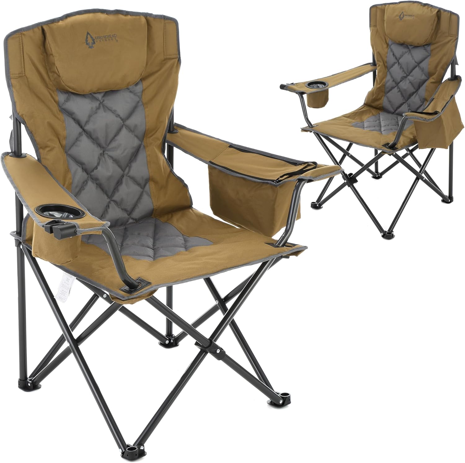 ARROWHEAD OUTDOOR Portable Deluxe Folding Camp Quad Chair
